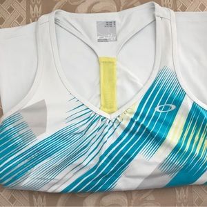 Oakley racer back athletic tank top.